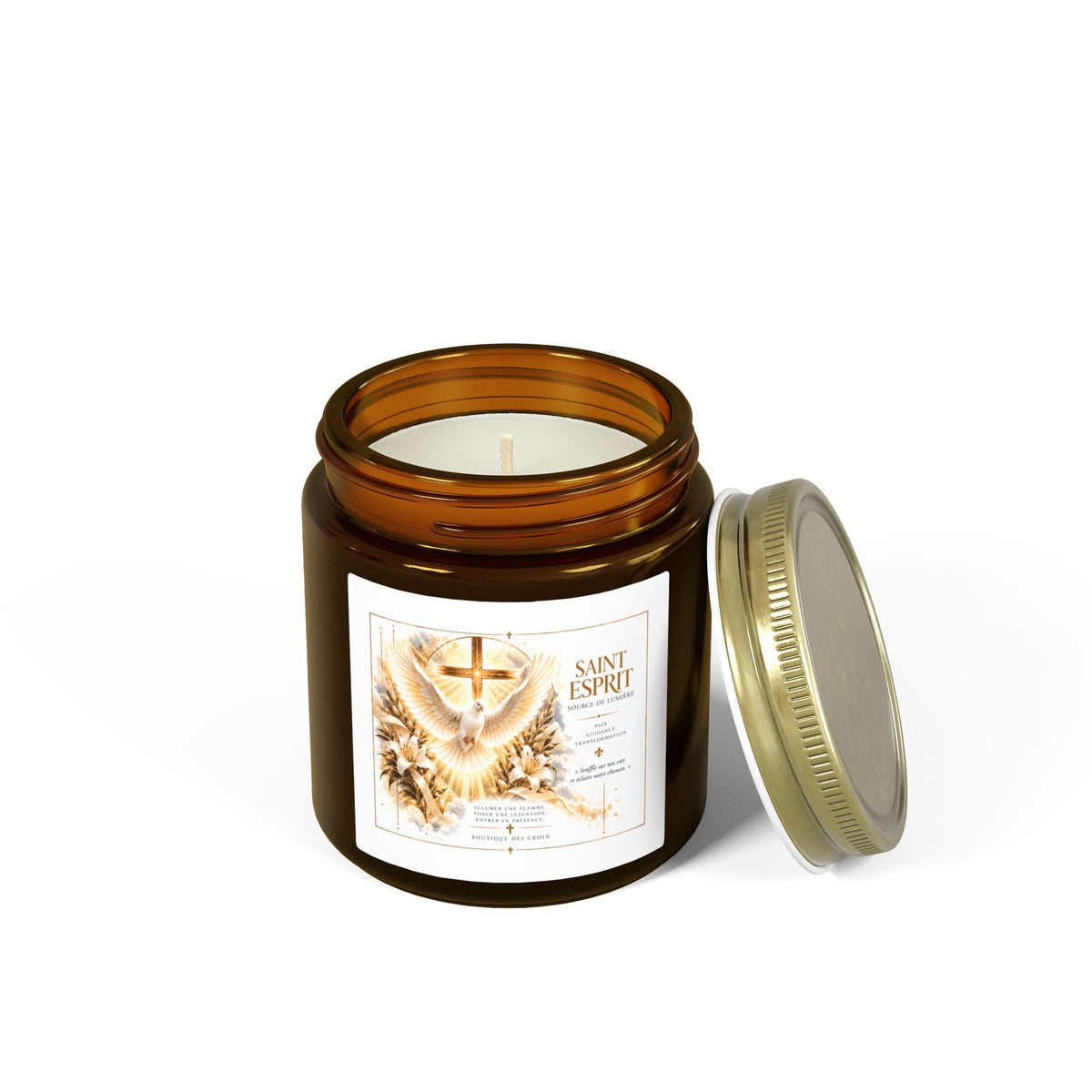 Bougie Saint-Esprit – Source de Lumière | Paix, Guidance & Transformation