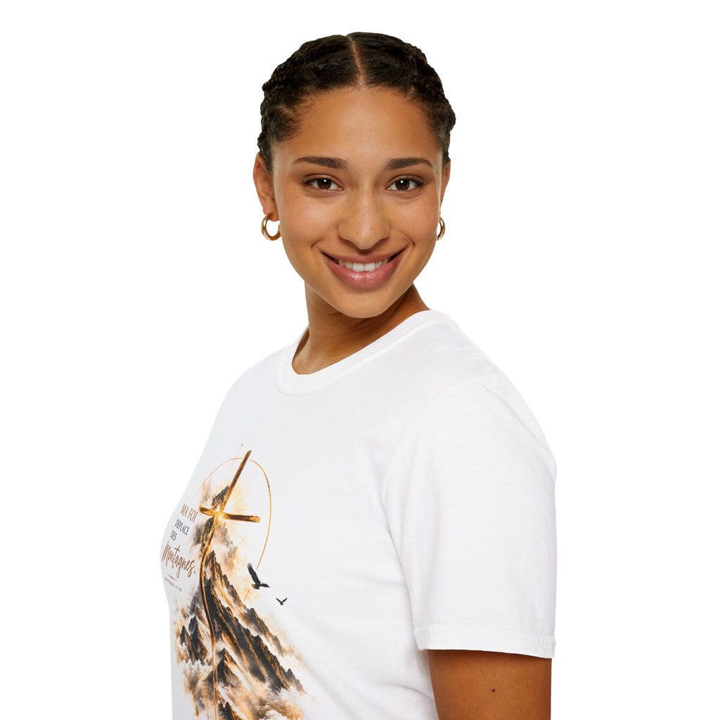 T-shirt unisexe « Ma foi déplace des montagnes »