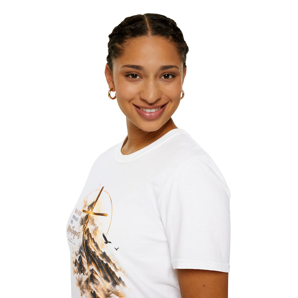 T-shirt unisexe « Ma foi déplace des montagnes »