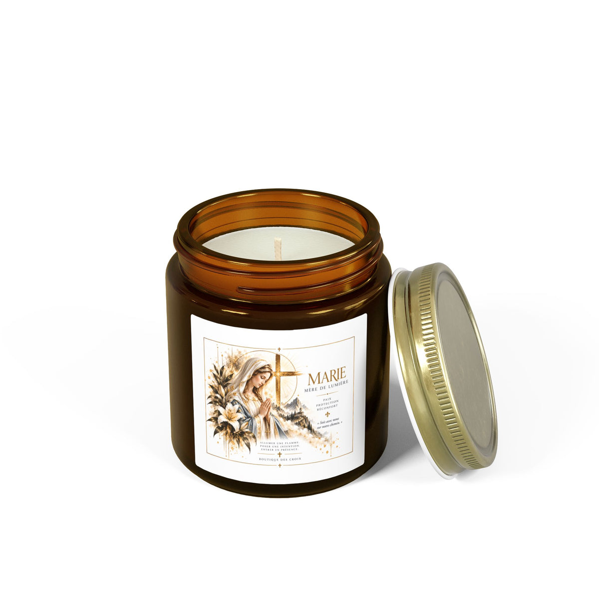 Bougie Sainte Marie – Mère de Lumière | Paix, Protection & Réconfort