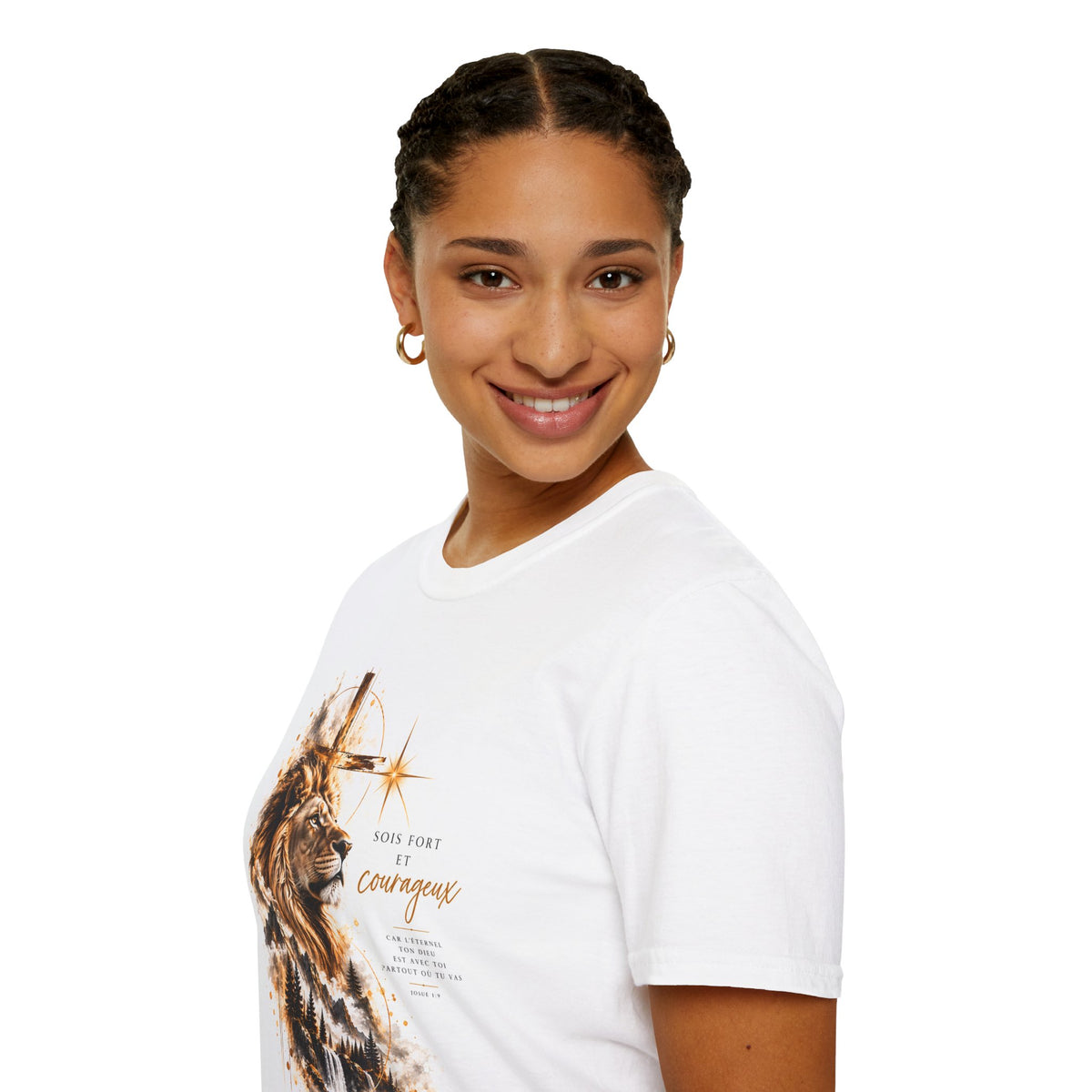 T-shirt unisexe « Sois fort et courageux »