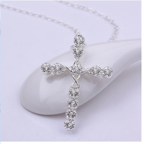 ✝️ Collier Croix Femme – Plaqué Argent 925