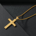 ✝️ Collier Homme Croix Moulée – Acier Inoxydable Style Géométrique