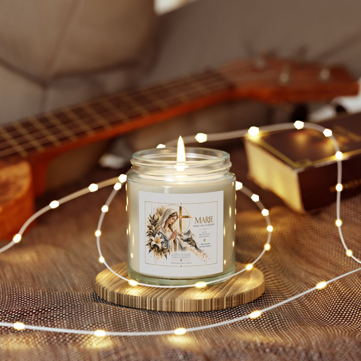 Bougie Sainte Marie – Mère de Lumière | Paix, Protection & Réconfort