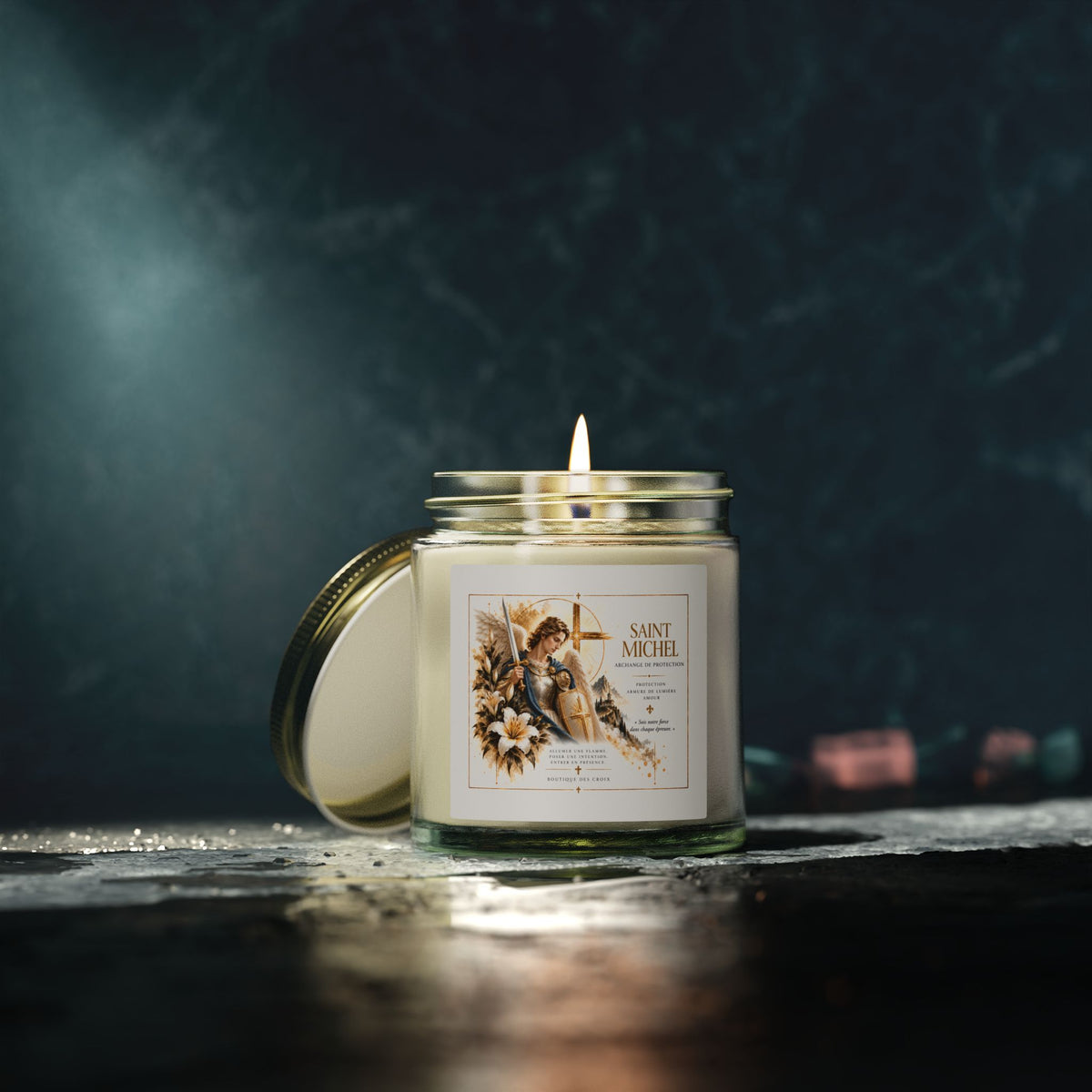 Bougie Saint Michel – Archange de Protection | Protection, Armure de Lumière & Amour