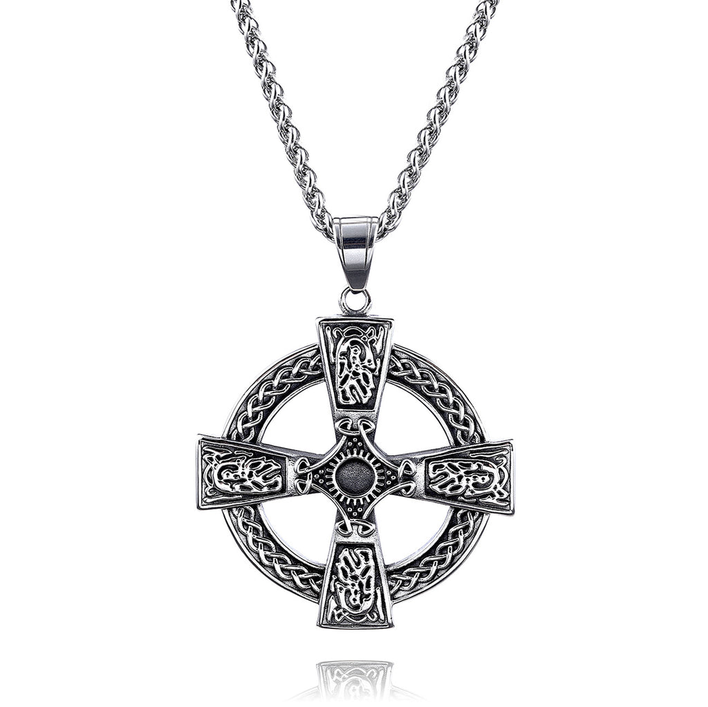 Pendentif Croix Celtique Homme – Acier Inoxydable