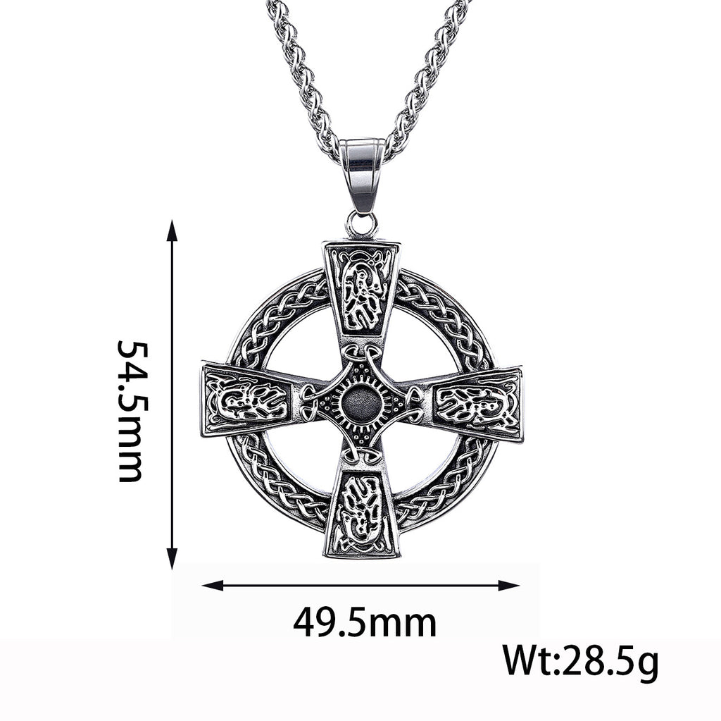 Pendentif Croix Celtique Homme – Acier Inoxydable