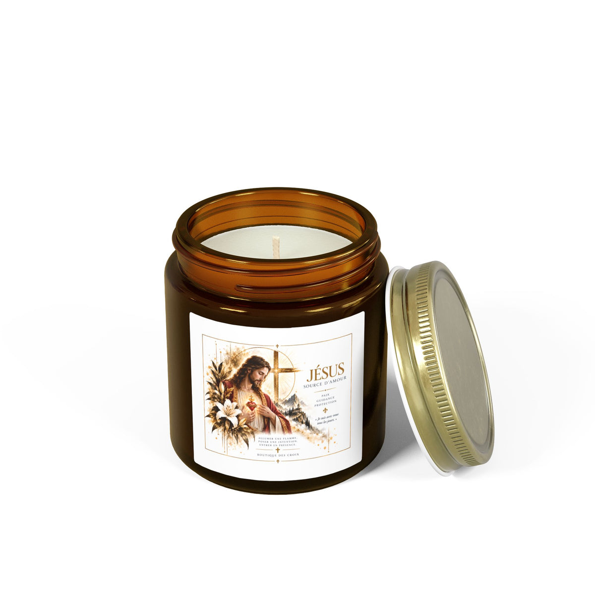 Bougie Jésus – Source d’Amour | Paix, Guidance & Protection