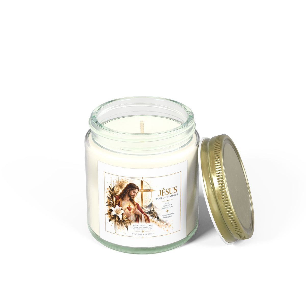 Bougie Jésus – Source d’Amour | Paix, Guidance & Protection