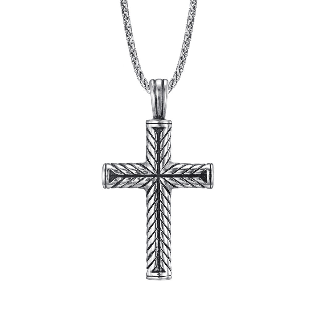 ✝️ Collier Homme Croix Moulée – Acier Inoxydable