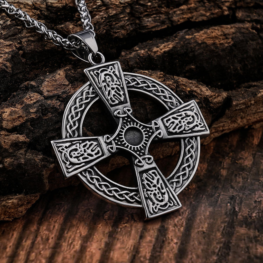 Pendentif Croix Celtique Homme – Acier Inoxydable